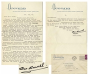 Stan Laurel Letter Signed -- ...I know Charlie Chaplin very well...MR LAUREL & MR HARDY describes all this...Jean Harlow made her first appearance on the screen with L&H...